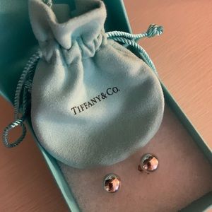 Tiffany and Co. silver ball earrings. Never worn